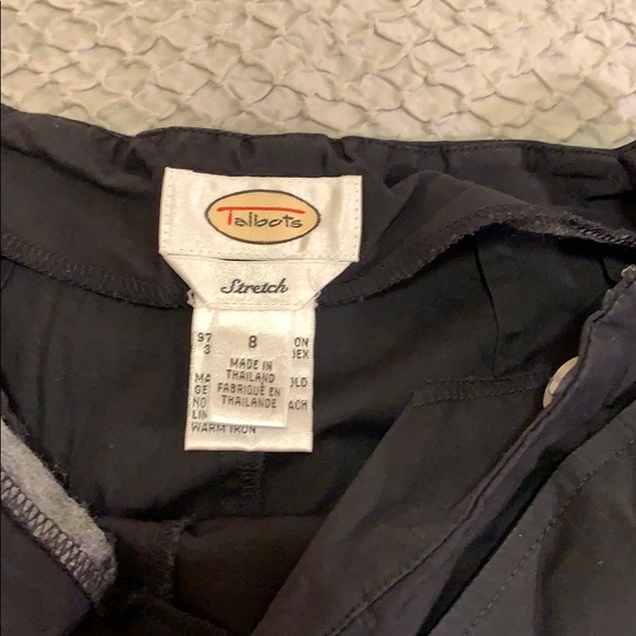 Talbots black cotton capris size 8 - Picture 4 of 7